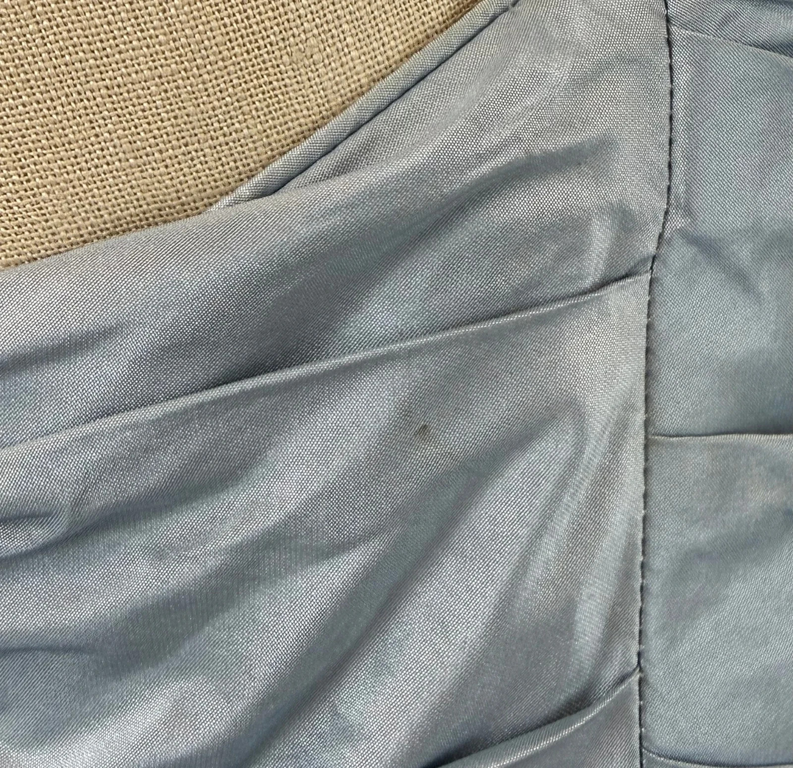Vintage Catherine Regehr Saks Fifth Avenue Ice Blue Silk Ruffle Prom Dress Gown