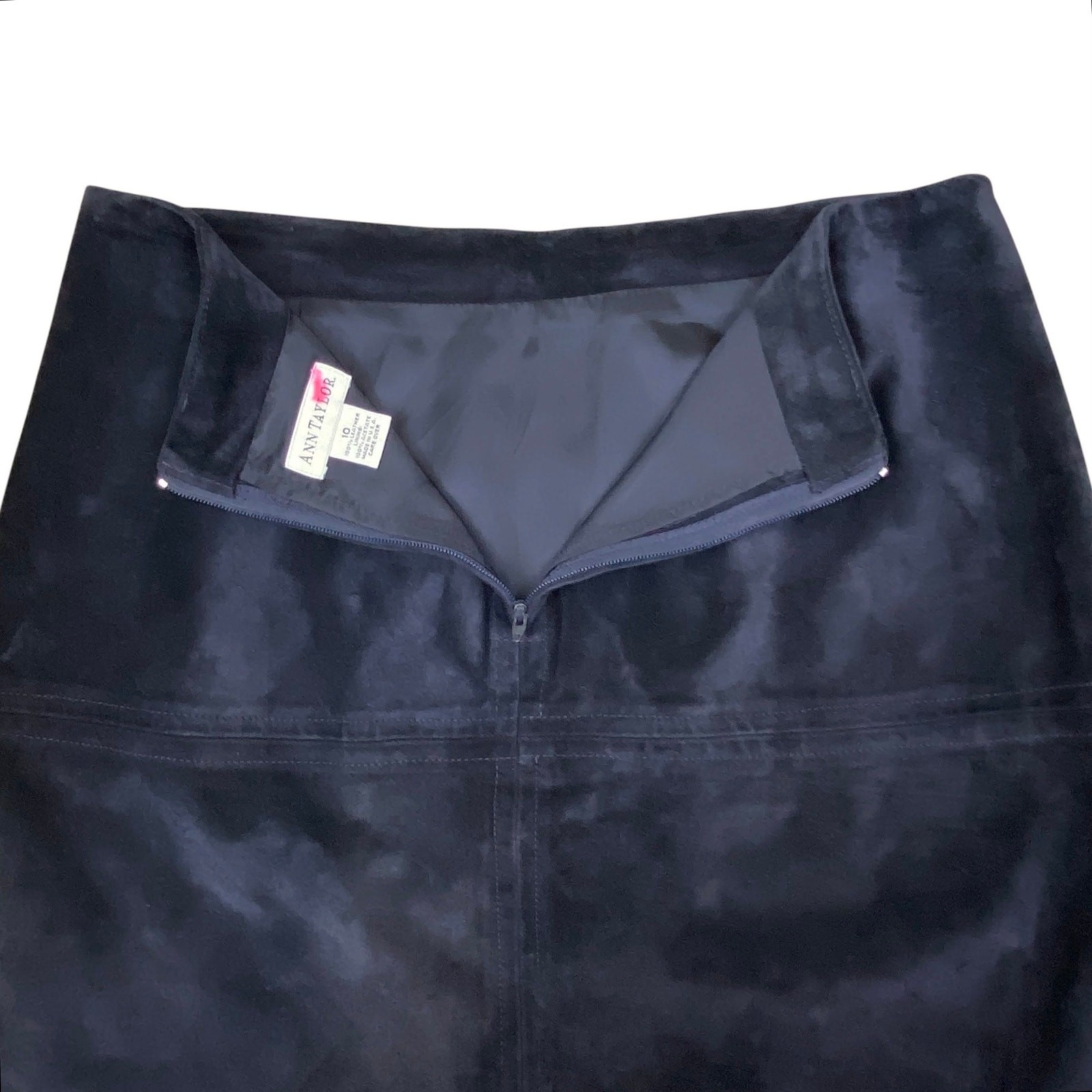 Vintage Suede Skirt Size 10 Midnight Blue Ann Taylor