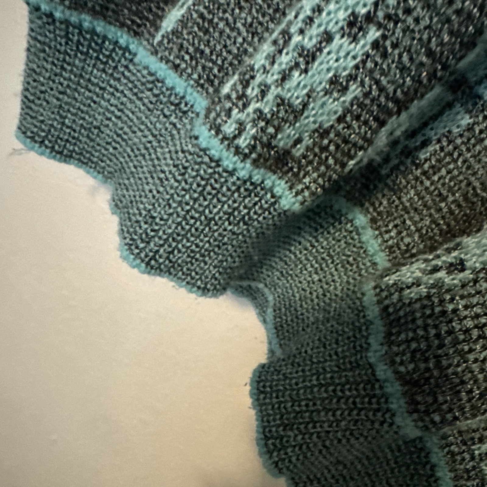 Vintage 1980’s Koman Retro Aqua Blue Black Sweater Sweater XL Y2K vibe Tribal