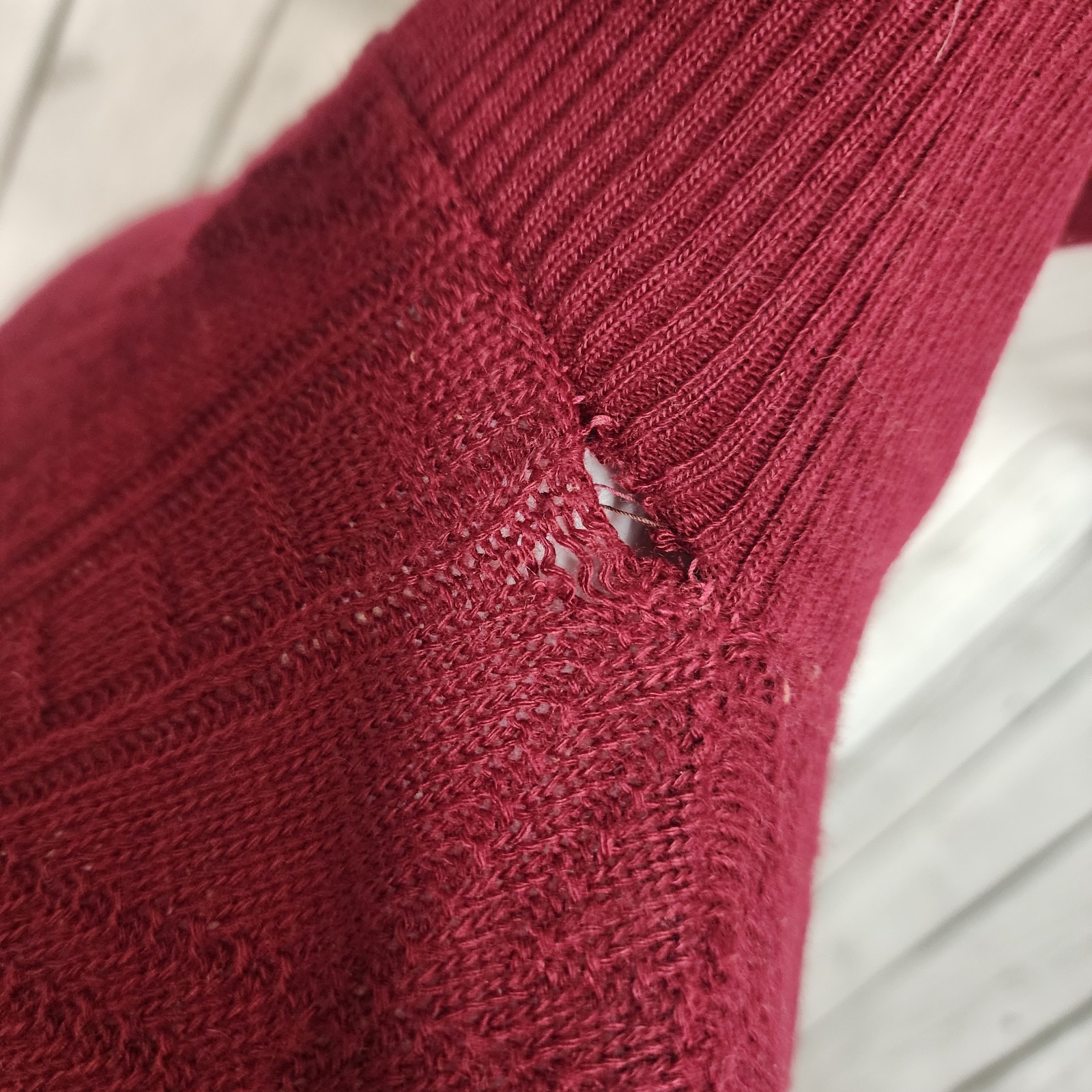 VTG Brentwood Sportswear Flexacrylic Maroon Turtleneck Sweater 70s-80s M Retro