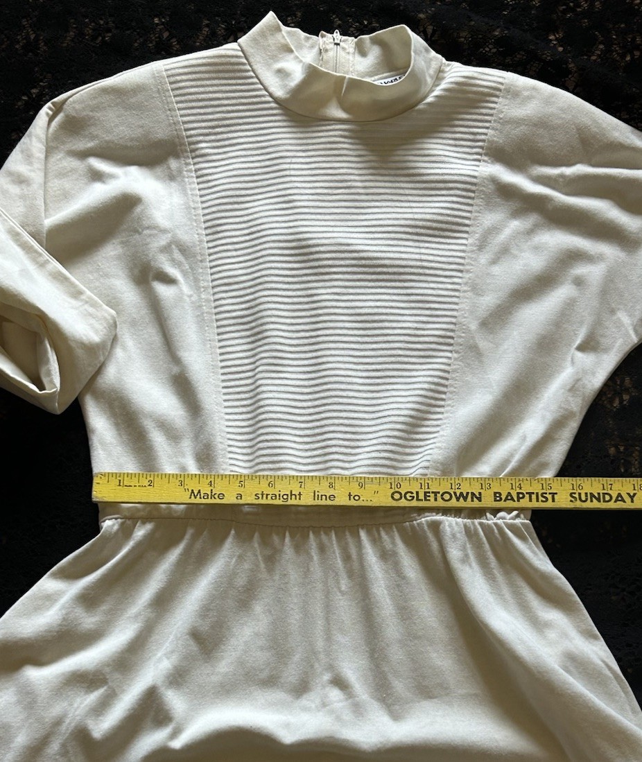 1980s Vintage Charleston Rags Knit Mock Neck Dolman Midi Dress USA M/L Pockets