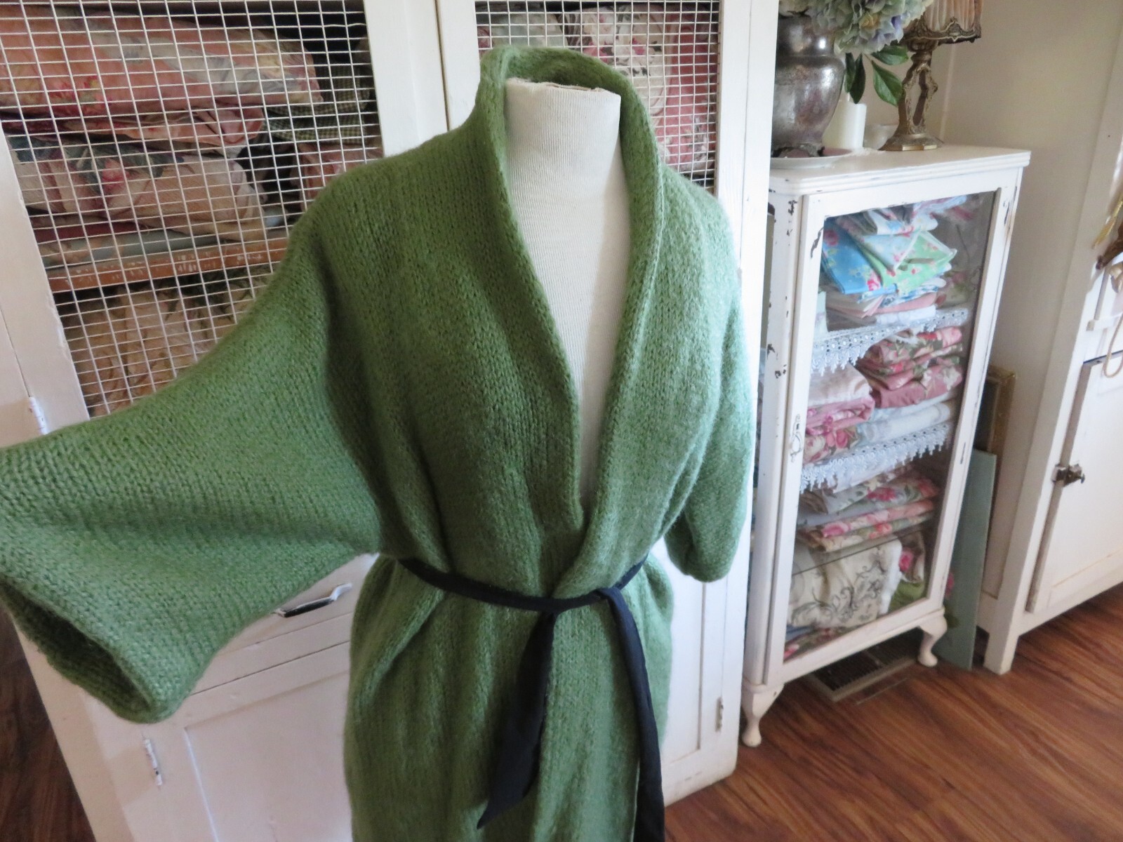 Vintage 40’s Hand Knit Sweater Swing Coat Jacket by Cynthia Nepote Who is She?