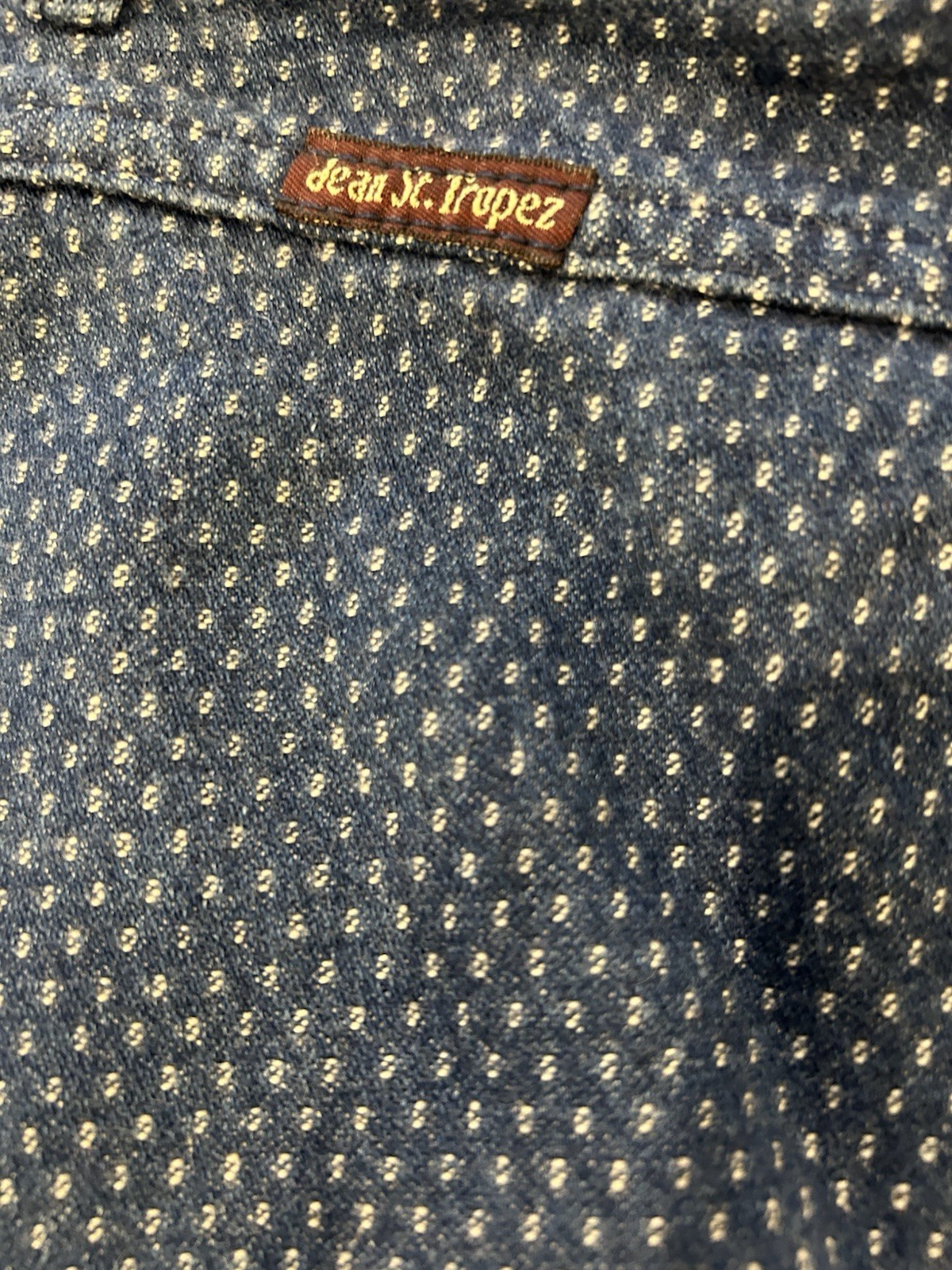 Jean St. Tropez Skirt – Vintage – Blue With White Dots – Denim