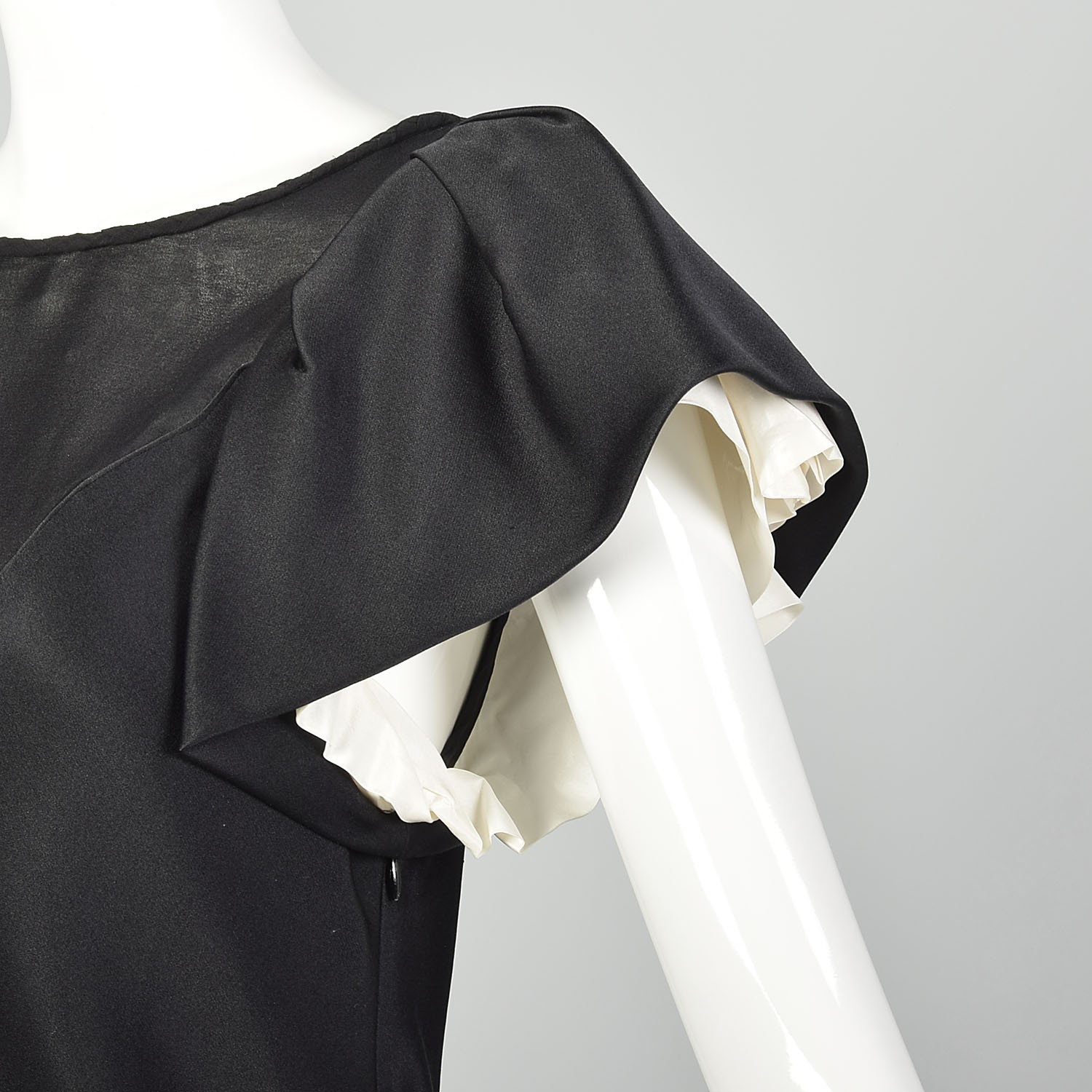 Small 2000s Dress LBD Little Black Bubble Hem Dress Sheer Silk Sexy Cute Dress