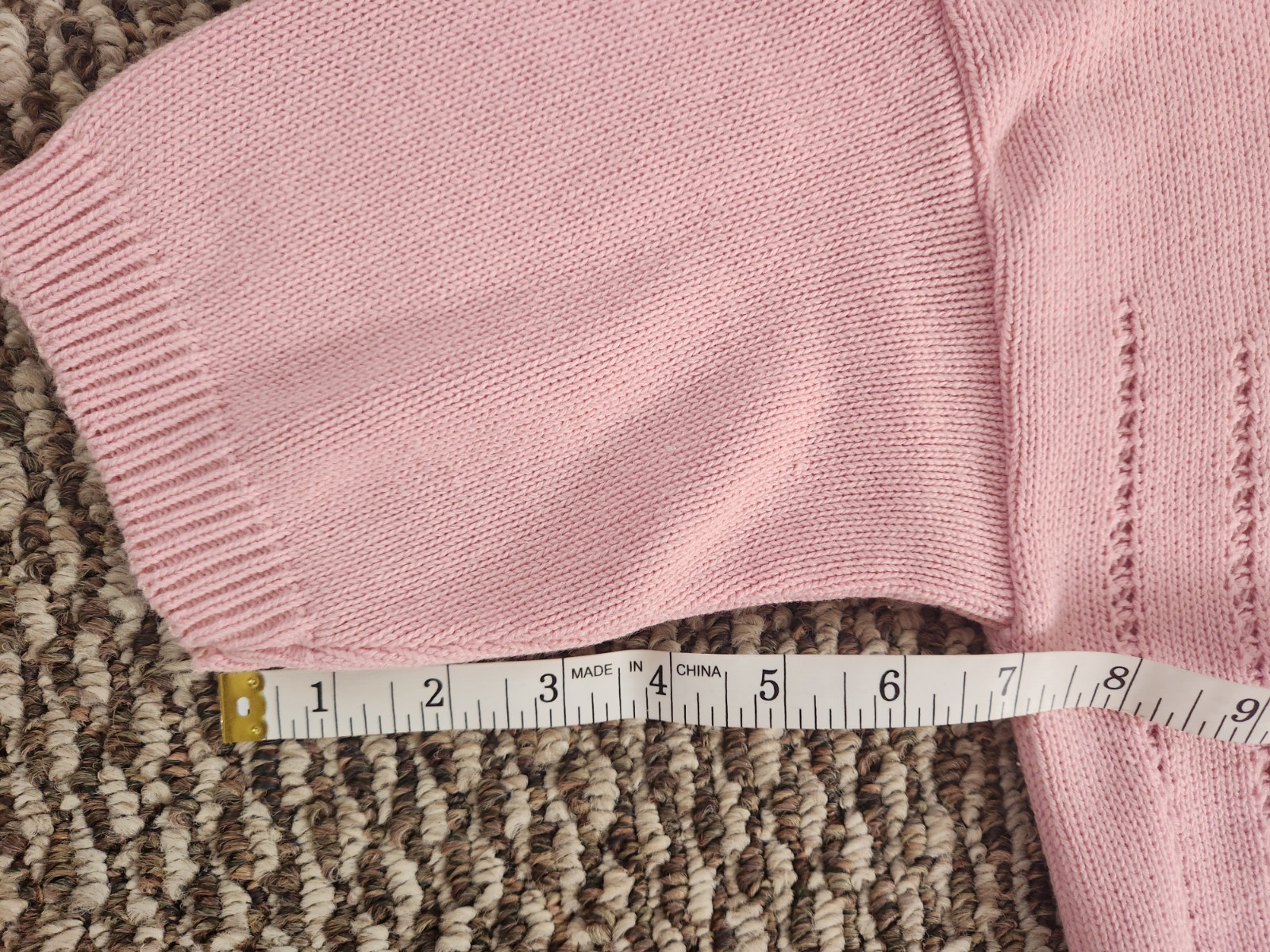 Anna sweater pink floral embroidered Size Medium Vintage cottagecore coquette