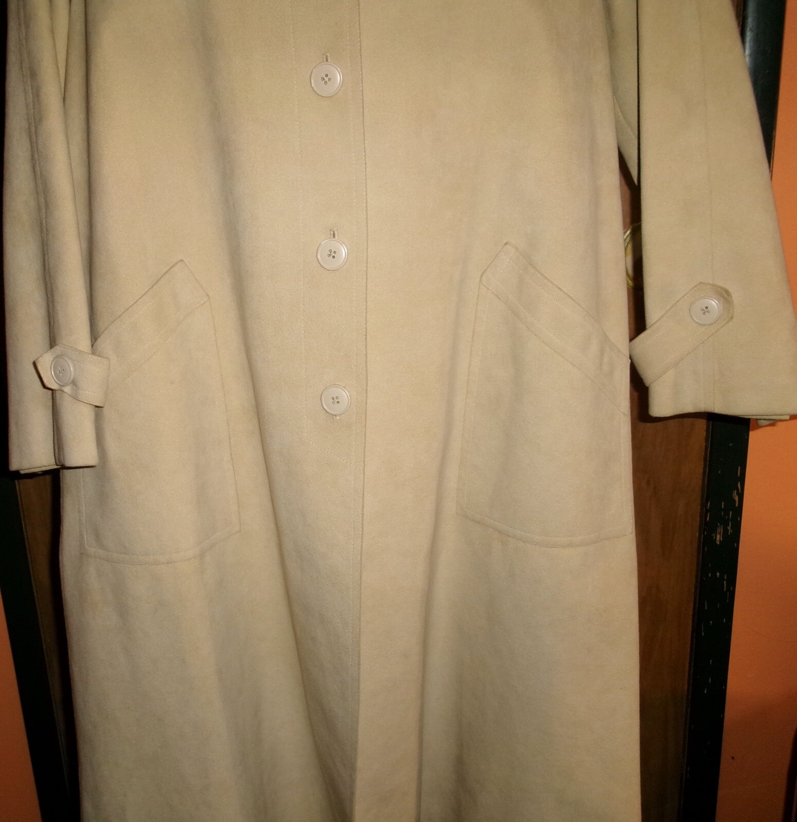 Vintage Light Tan Ultra Suede GINO ROSSI FOR WILSON Coat-Medium