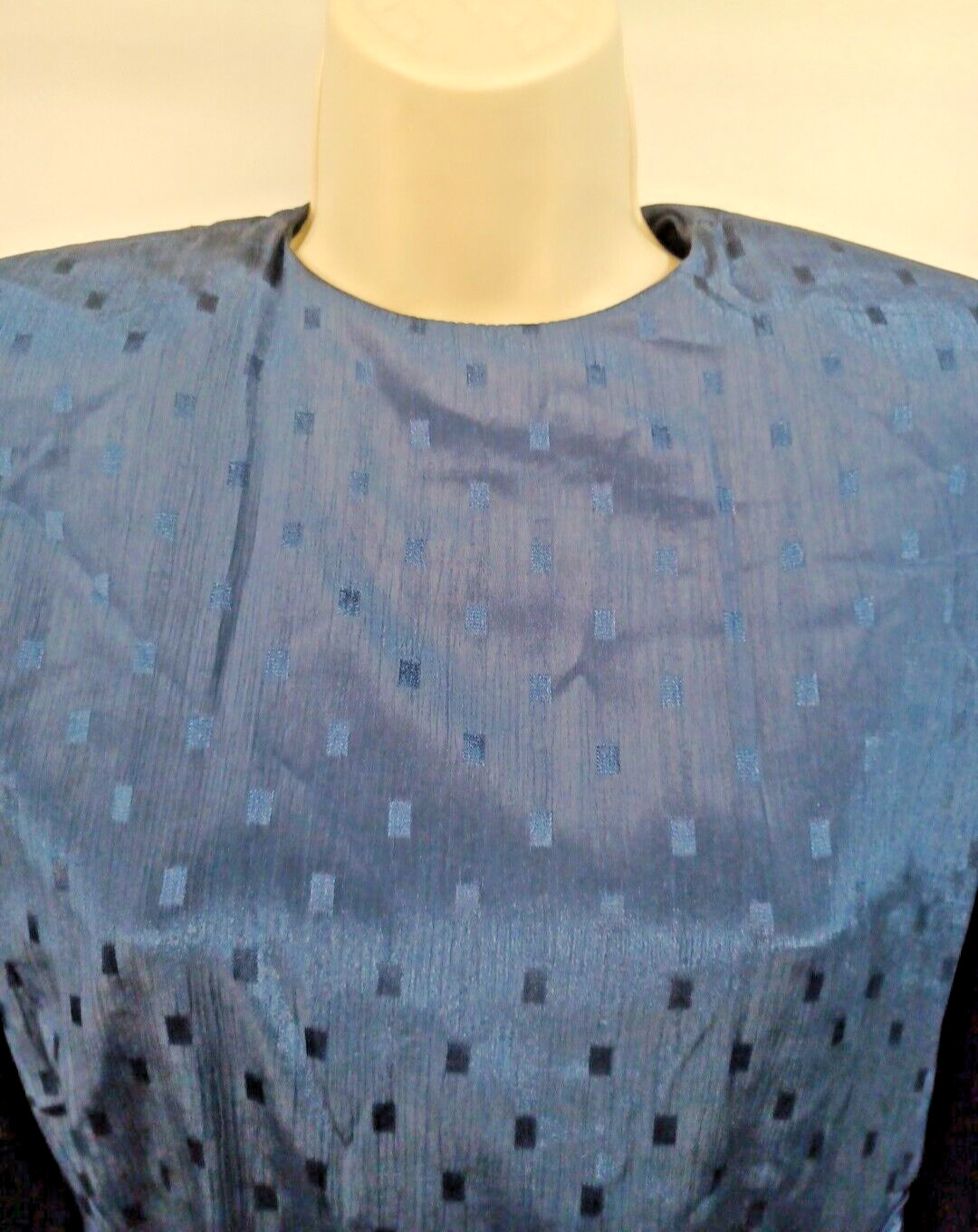 Vintage 80s Dim The Lights Petites Navy Dress Size 6