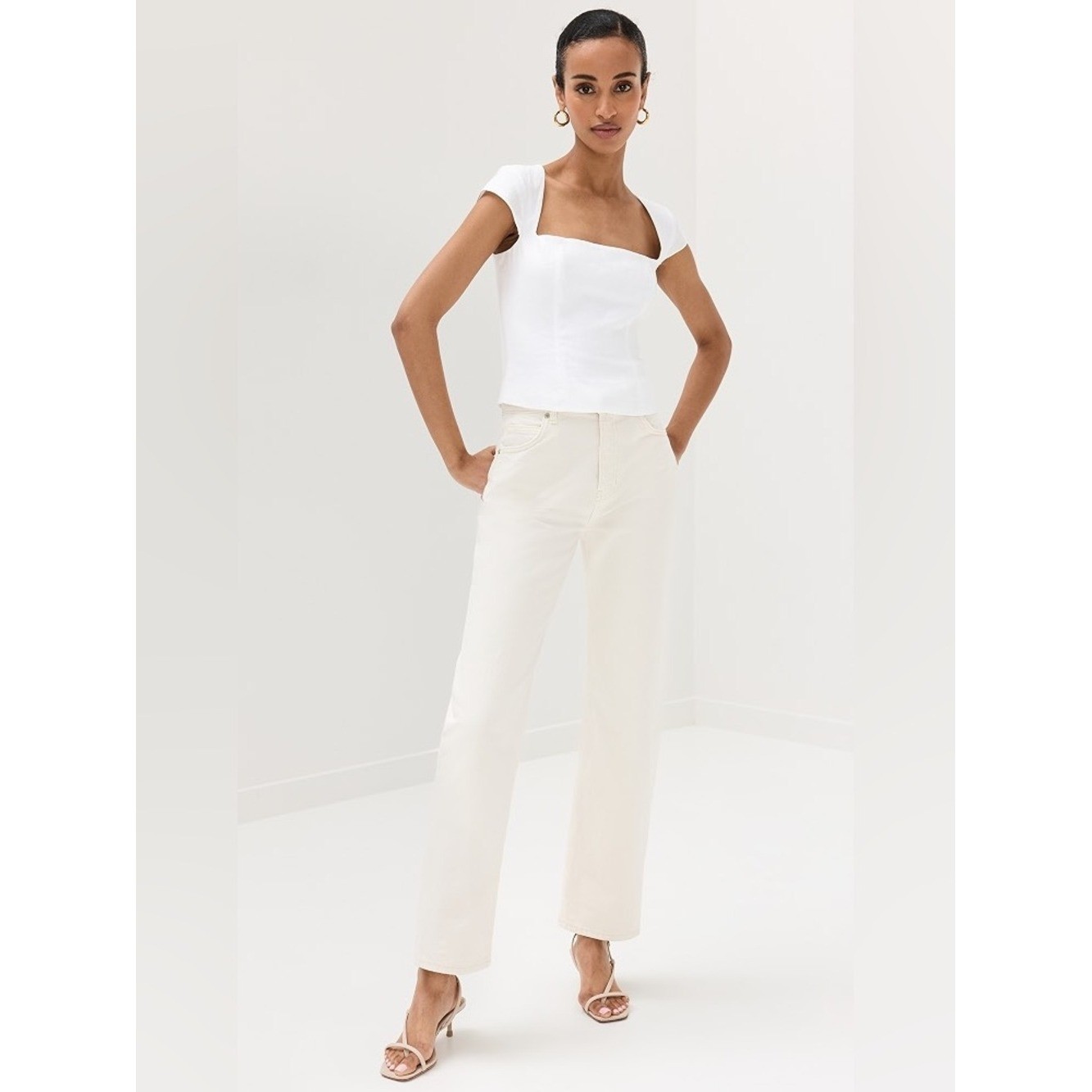 Reformation Cora linen top