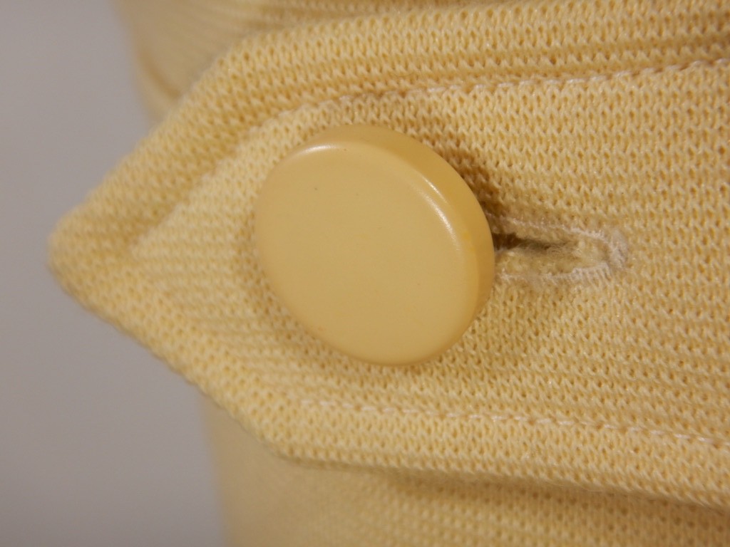 Vintage Andre Courreges Cream Knit Mod Dress Size 00