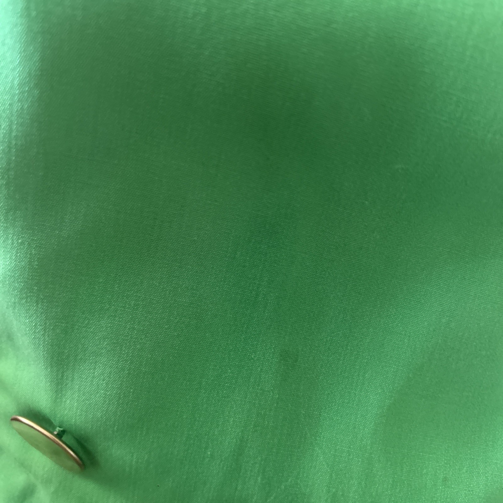 Vintage 1960’s Bobbie Brooks Mod Green Sleeveless Shift Dress Gold Buttons