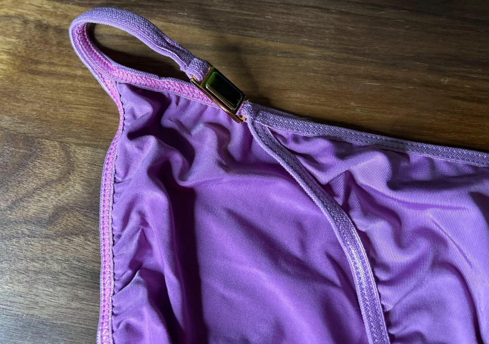 Vtg Xhilaration Y2K Bikini Panties String Second Skin XL Low Rise Metal NWOT