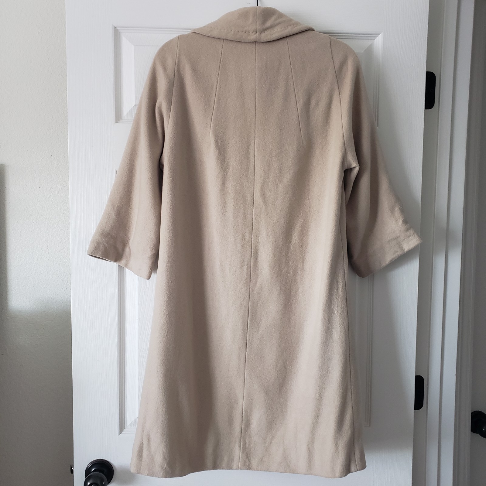 1950s 1960s Vintage 100% Cashmere Lined Car Swing Coat Anter Fashion Denver