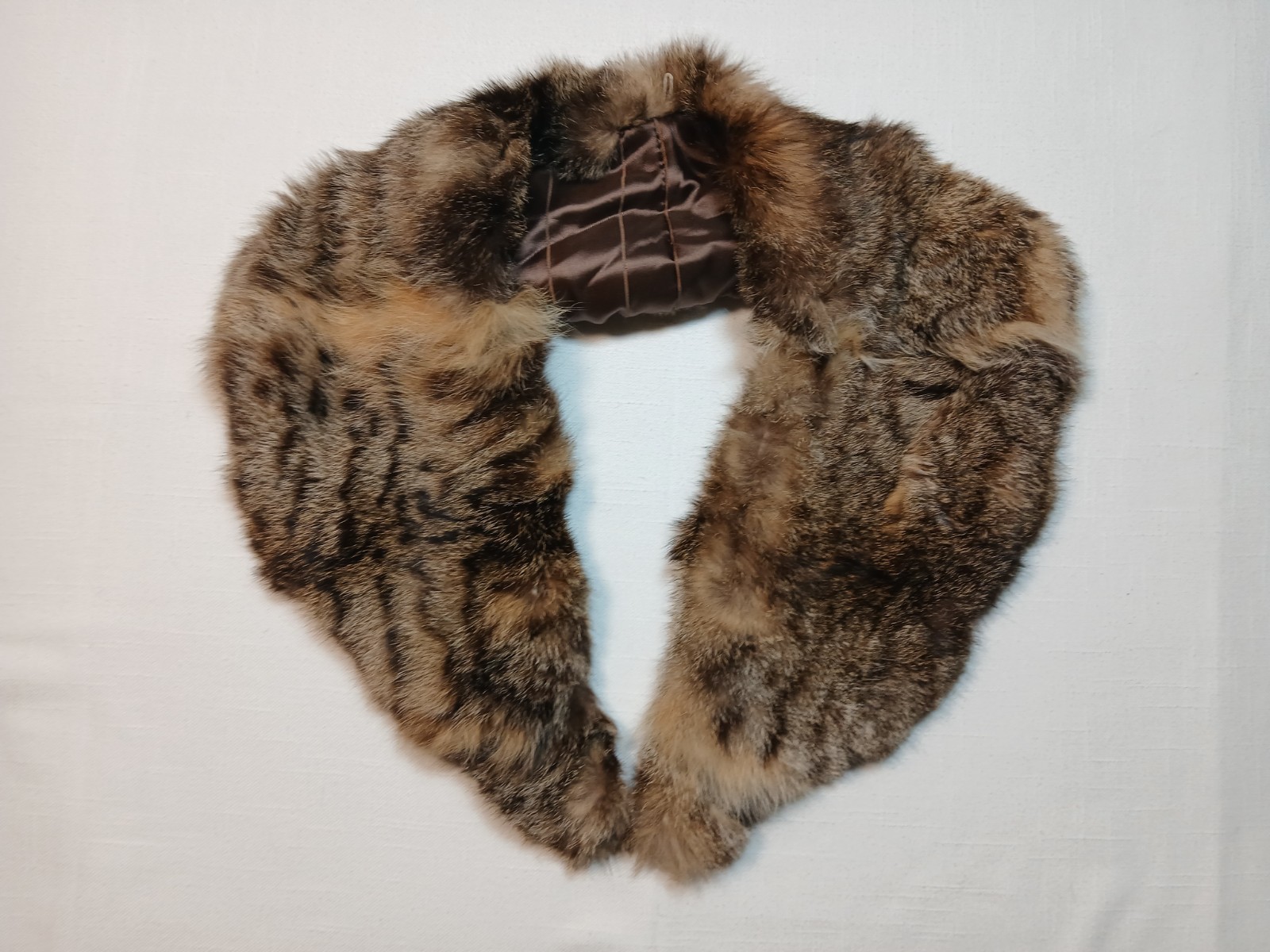 Vintage Real Fur Detachable Coat Collar Stole – Brown Black Raccoon Bobcat,…