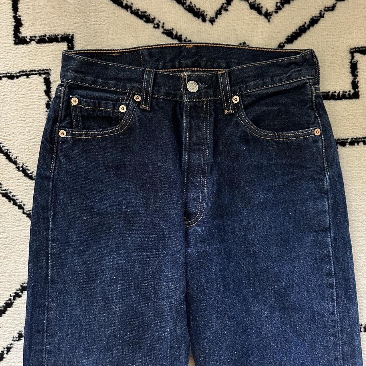Vintage 90s Dark Levis 501s Size 27×32