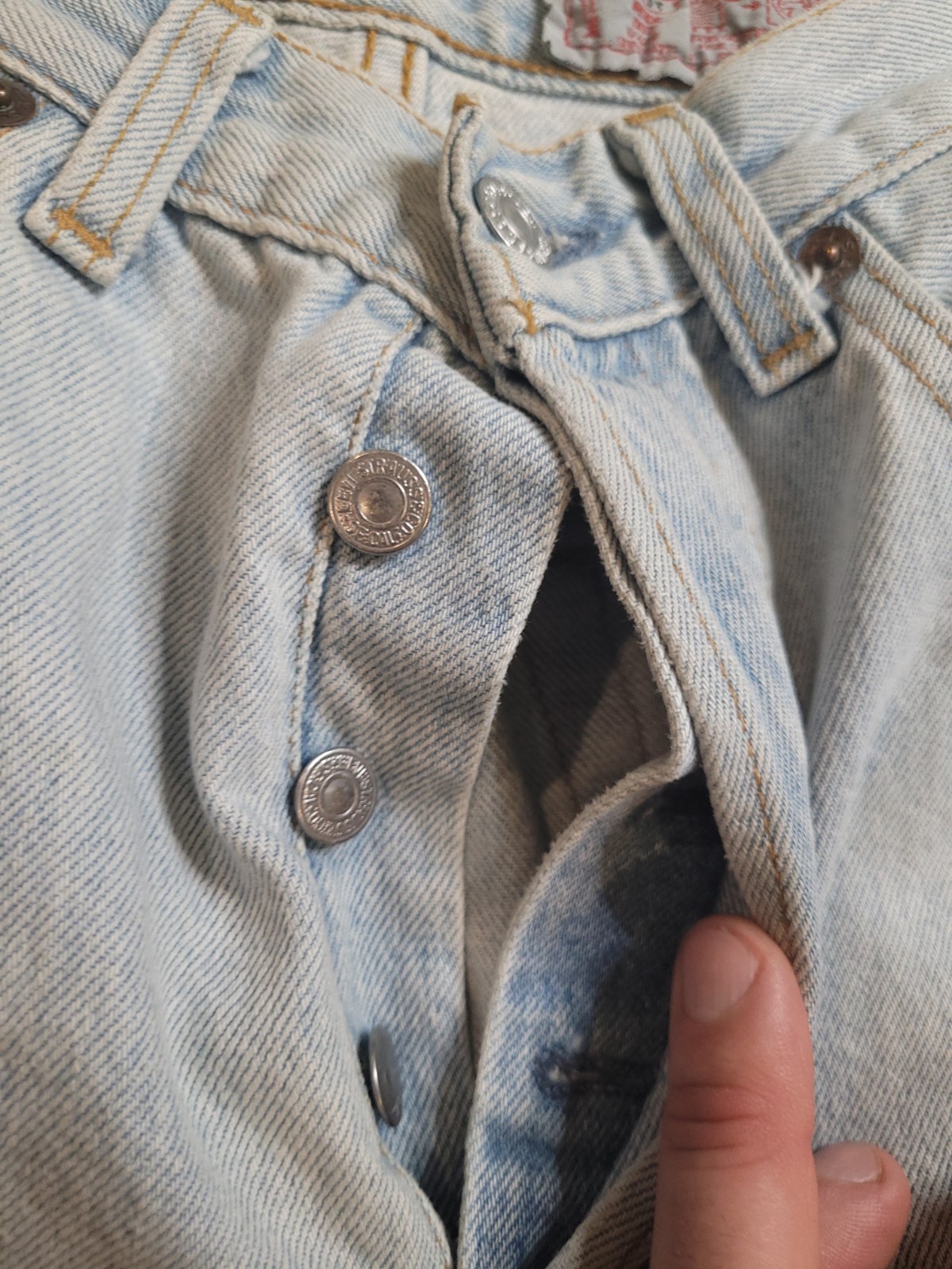 Vintage Levis Jeans 28×25 Light Denim Pant Faded High Rise 901 Relaxed Loose Y2K