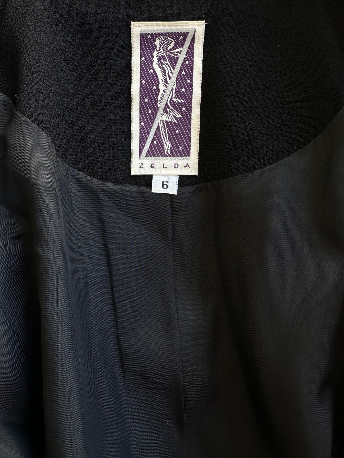 Zelda Black Gothic Duster Coat Medium 6 Vintage Womens Goth A Line Duster Coat