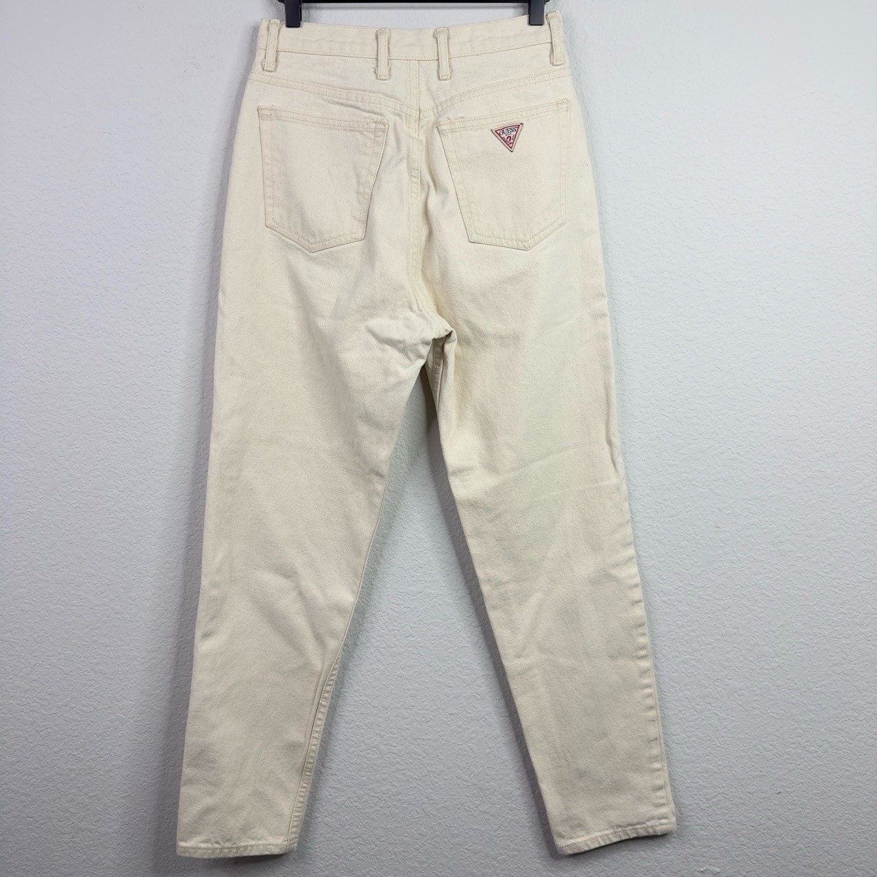 Guess Pants Womens 30 Cream VTG 80s 90s Mom Jeans Normcore USA Made Minimalist