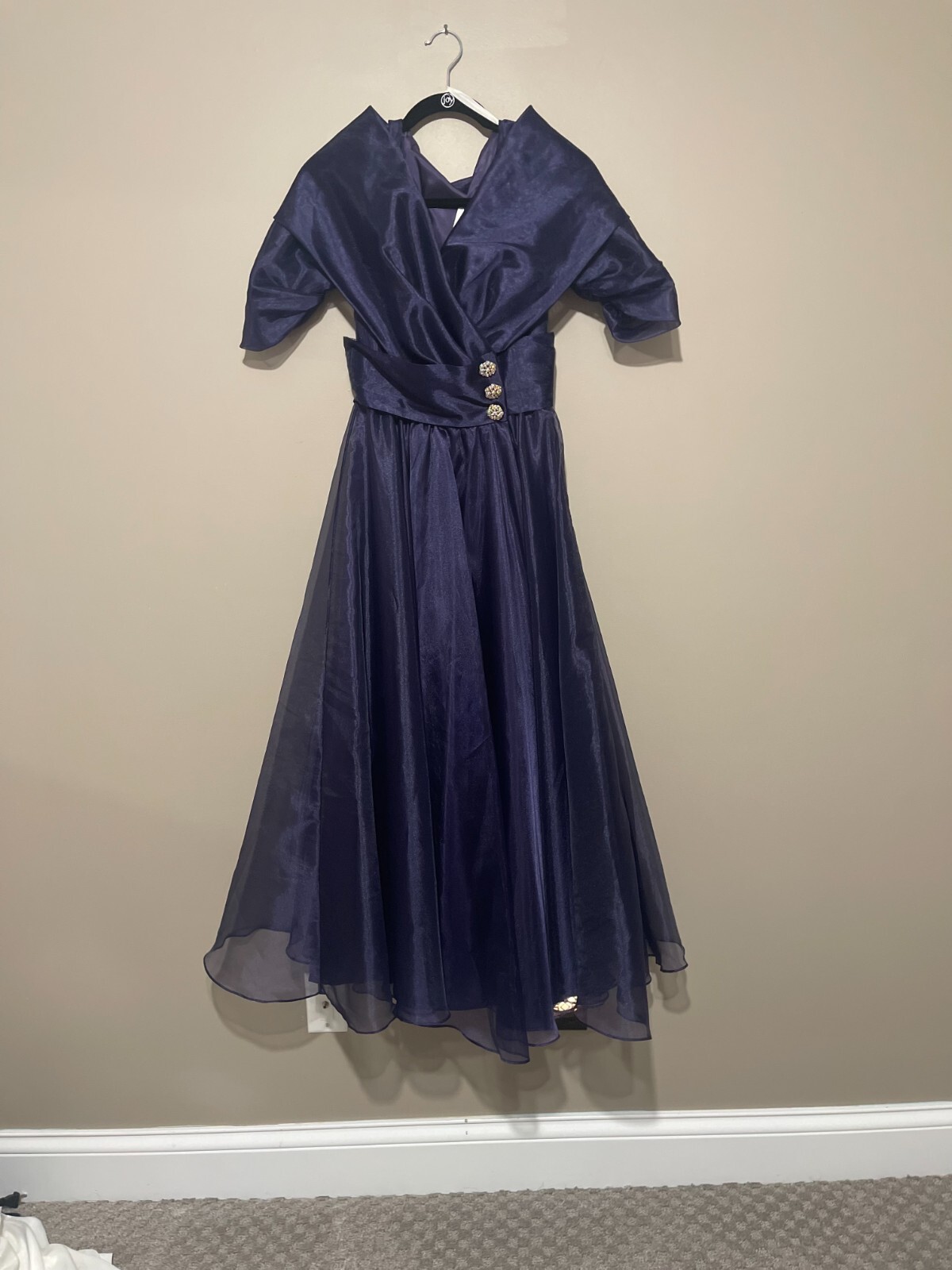 Vintage Watters & Watters Royal Purple Cocktail Dress, Size 4