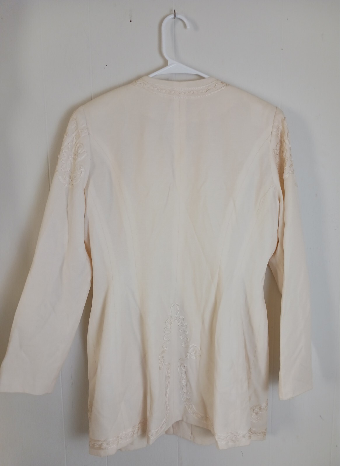 Vintage R & M Richards By Karen Kwong Ivory Long Blouse Women’s Size 12