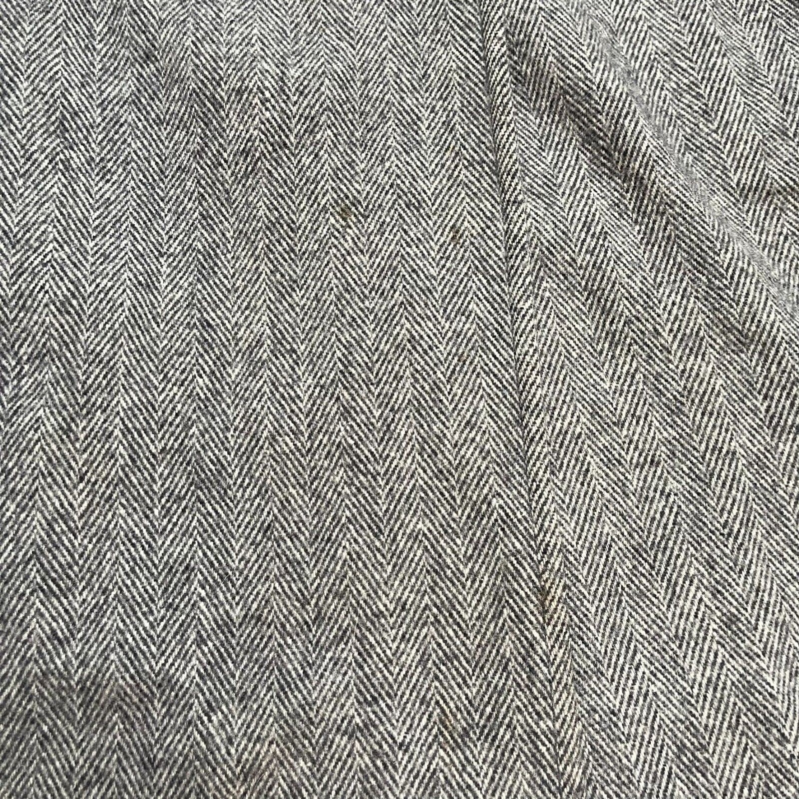 Herman Kay Vintage Double Breasted Wool Gray Herringbone Peacoat Velvet Collar12