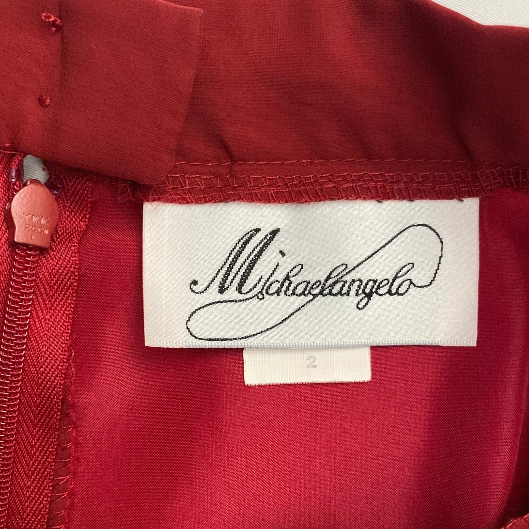 Michaelangelo Vintage Skirt Size 2 Red Flowy Sheer 90s Y2K Gothic Maxi Fairy