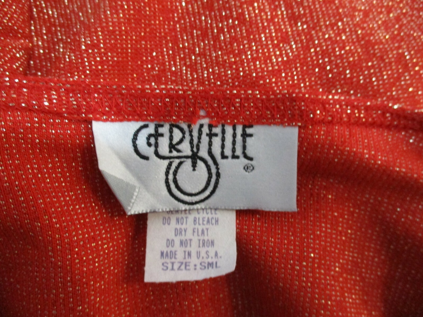 90’s Cervelle Sparkly Metallic Sweater Size Small Made in USA