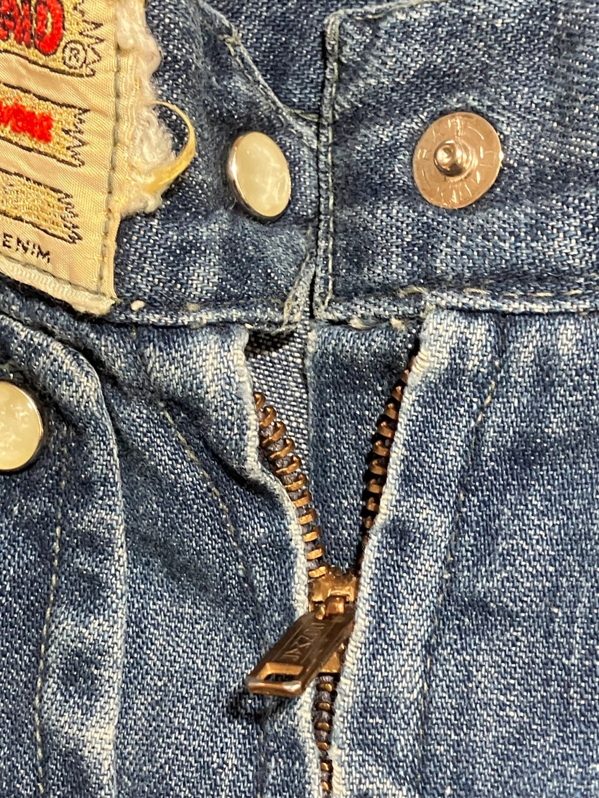 Vintage 1950s Ranch Maid Western Wear Denver Side Zip Denim Jeans