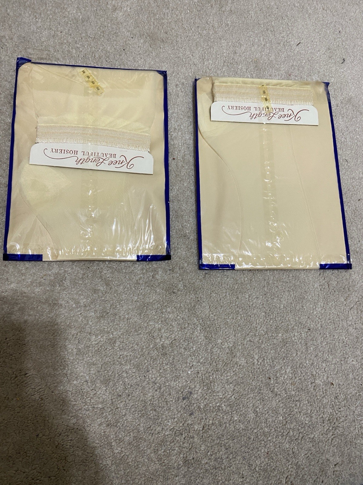 Vntg c1950s Nurse’s Pride Hosiery Cardboard Box w/ 2 Pair Knit Stockings in Pkg