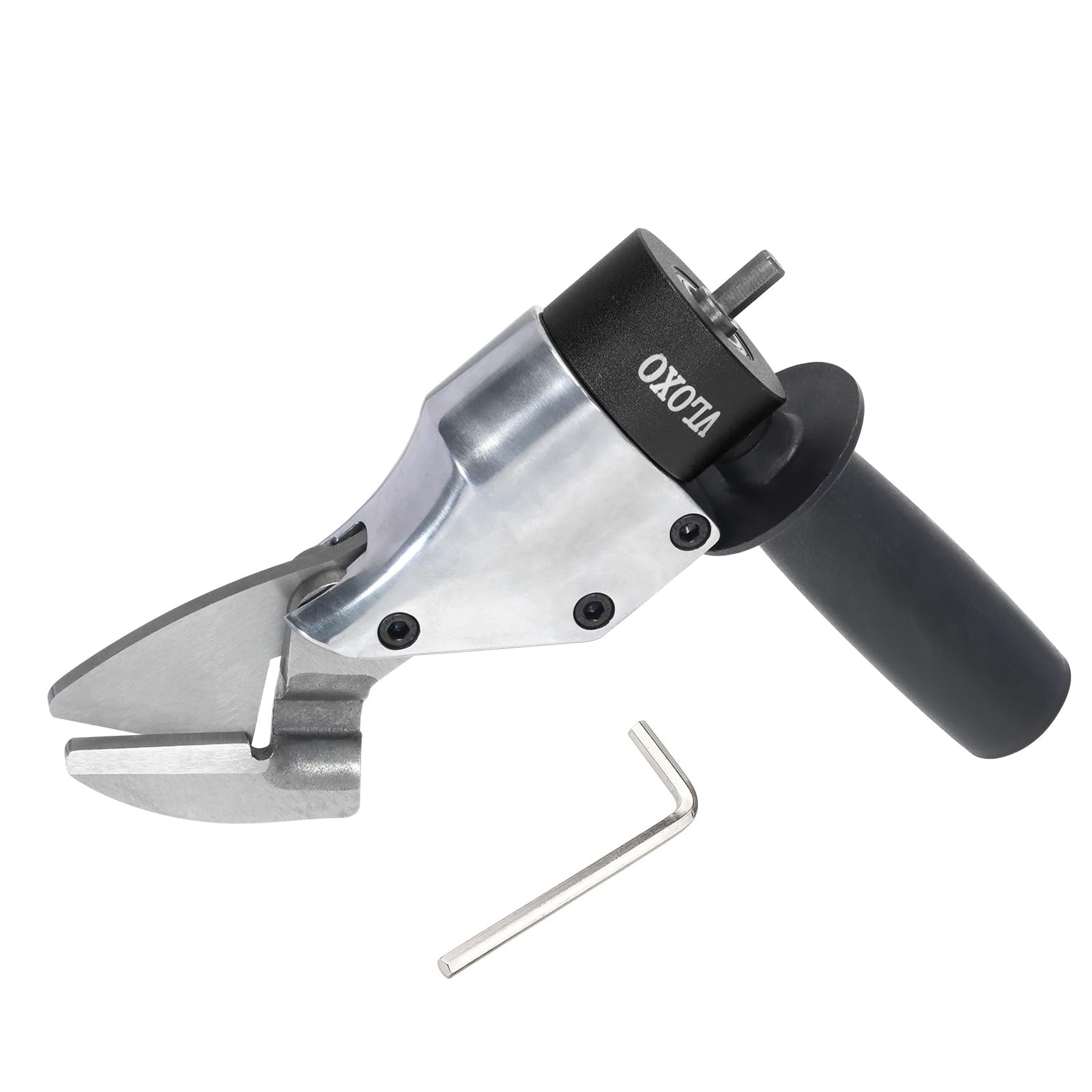 VLOXO Professional Metal Shear Drill Attachment Sheet Metal Cutter 360° Pivot Ha