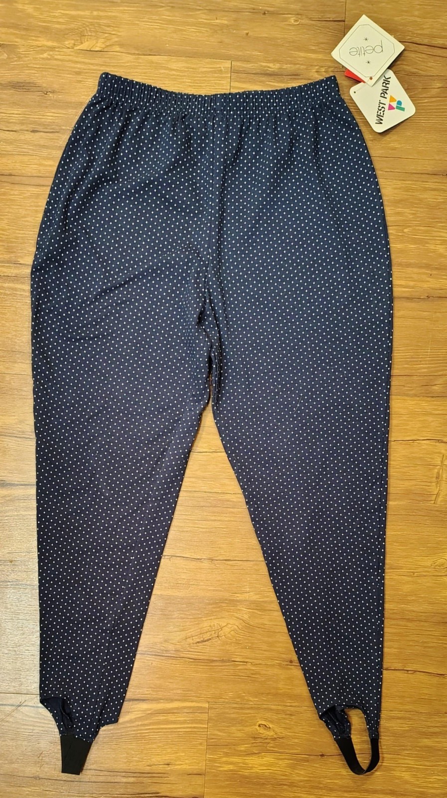 West Park Vintage 1980’s stirrup trousers, high waist, navy polka dot PL