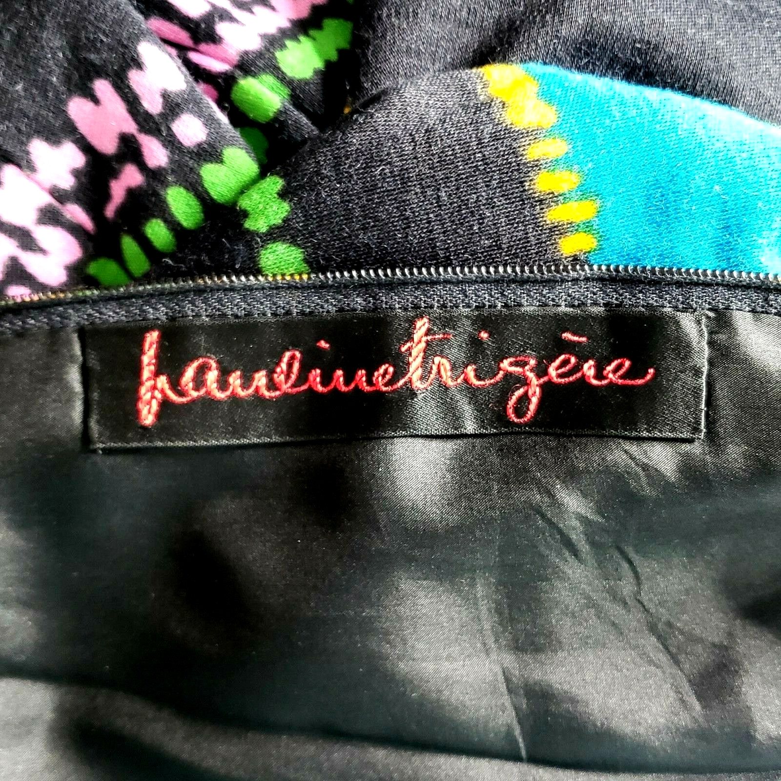 Pauline Trigere Neiman Marcus Vintage 10 or 12 Multicolor Wool Sleeveless Dress