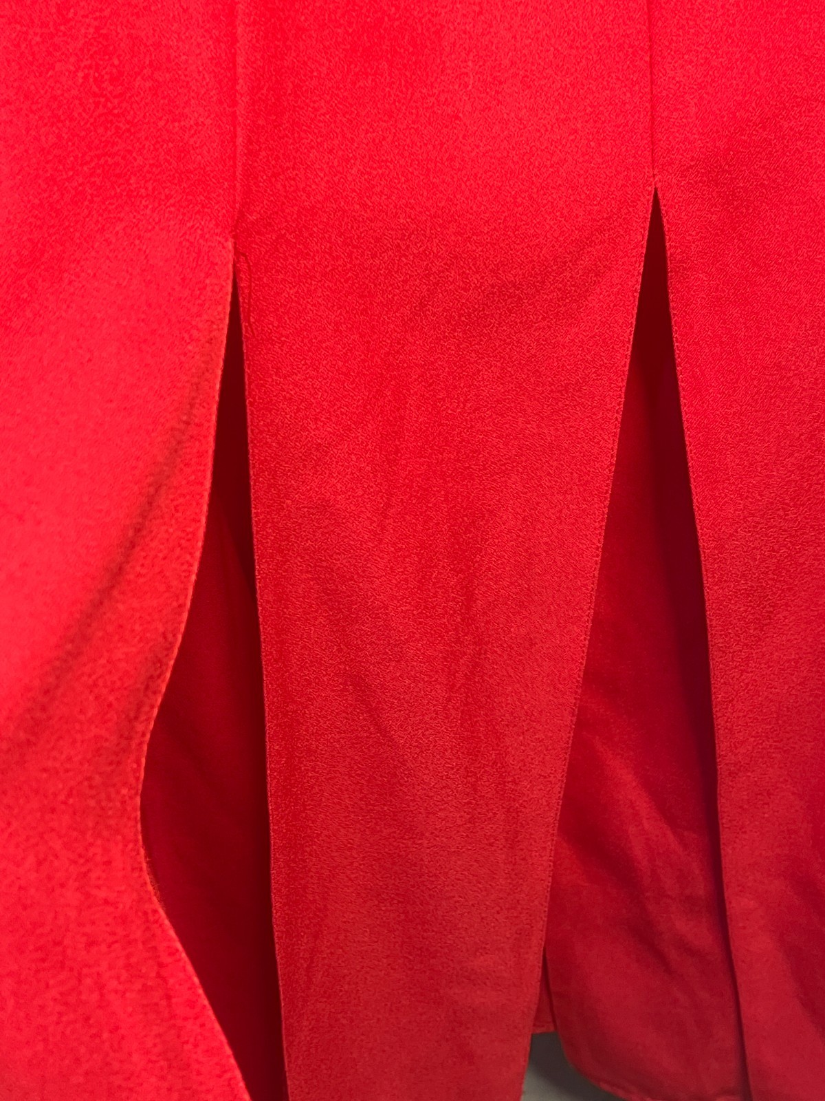 Vintage HW Collections Red Evening Dress Size 22 – Made in USA, Slit Hem
