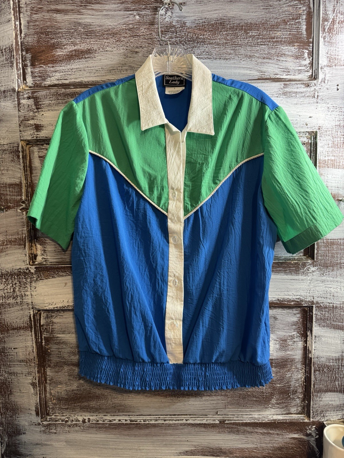 Vintage 1980’s Southern Lady Color Block Close Size Small