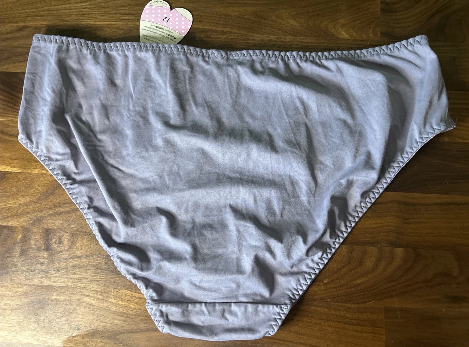 Vtg QT Brief Panties Gray Second Skin Satin Embroidery Sz 12 Creme Bralee NWT