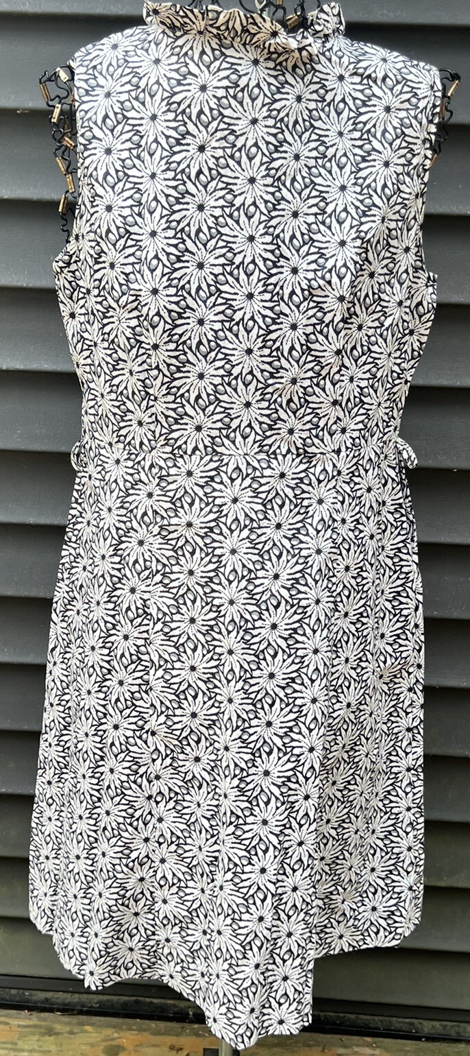 Women’s VTG House Dress Sleeveless Cotton 16.5” Sue Sherry NEW Ruffles Tags