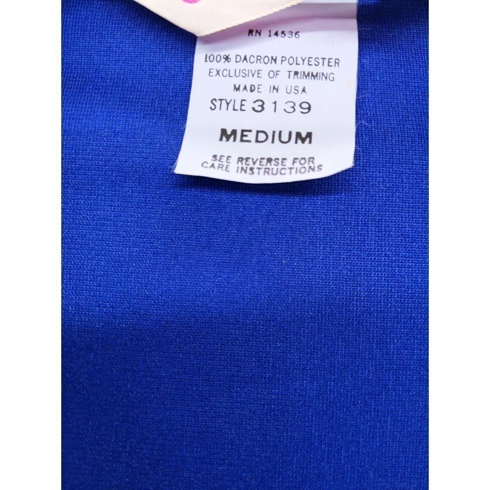 Evelyn Pearson Robe House Coat M Blue Vintage Zip Front Embroidered Maxi Lounger