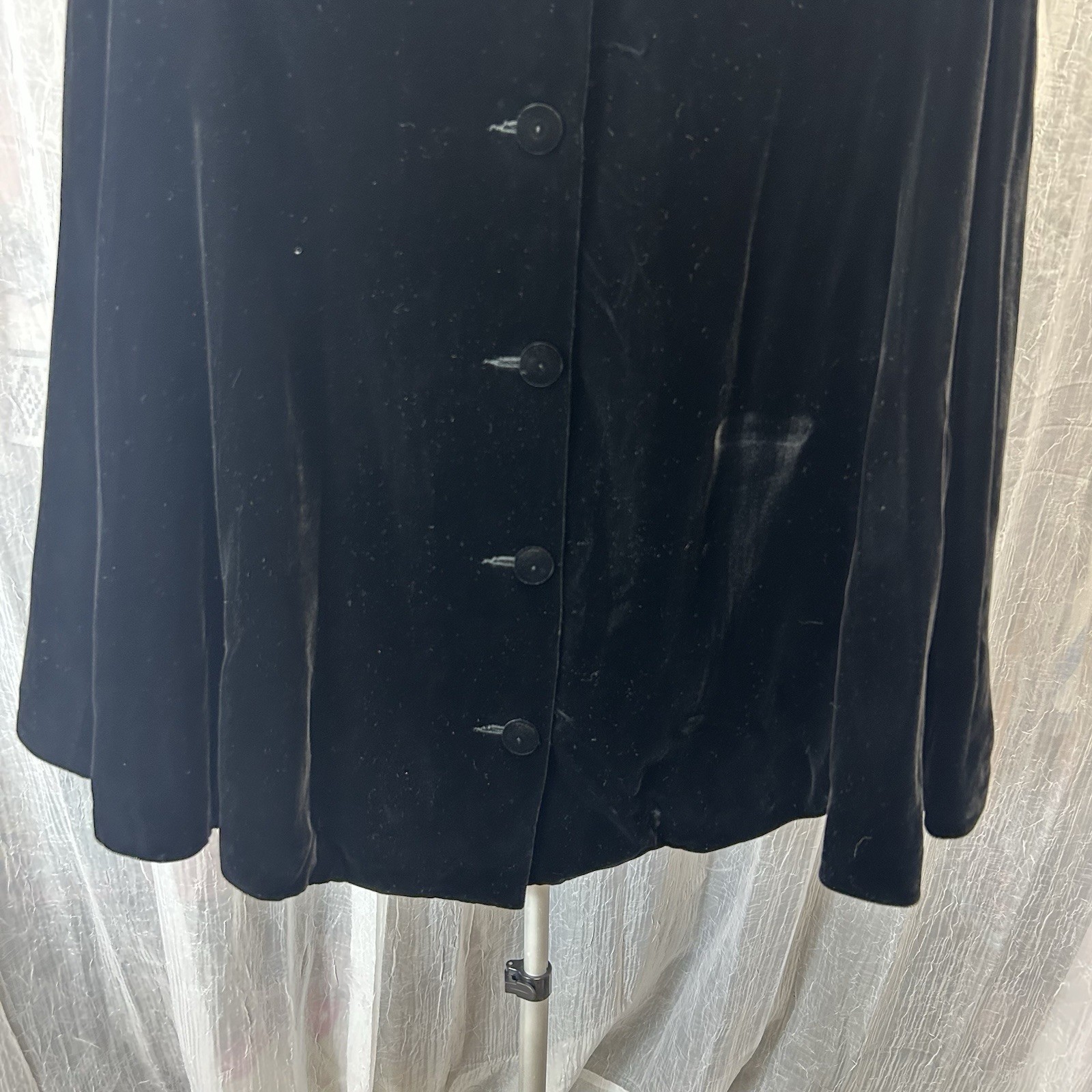 Vintage Queen Of The Capes Country Place Black Velvet Cape Romantic Goth