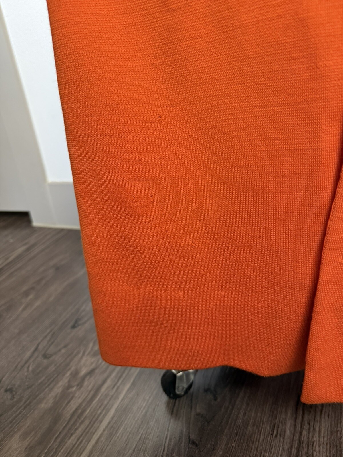 VTG 70s Fantasia Phoenix Orange Beaded Maxi Dress W Front Slit Fully Lined M/L