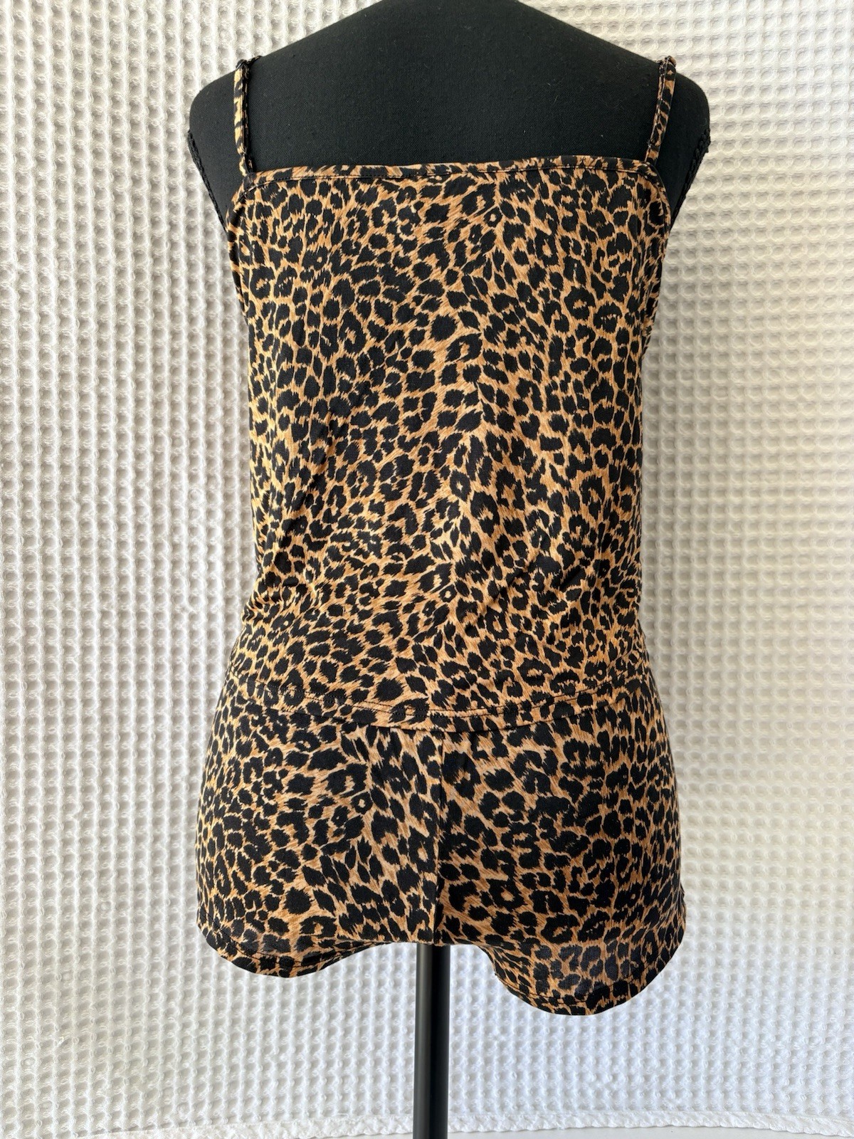 Magic Silk Vintage Animal Print Cami Sleep Set Loungewear Y2K Lingerie 90s