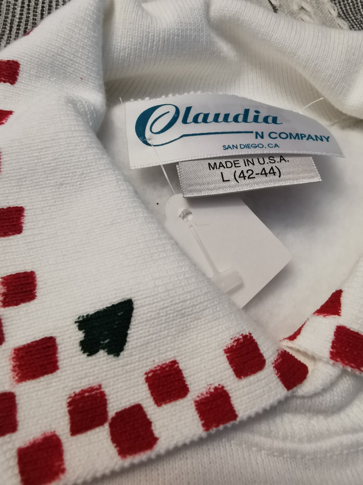 Vintage 90s Claudia & Co Hand Painted Bunny Sweatshirt Large Grandma Cottagecore
