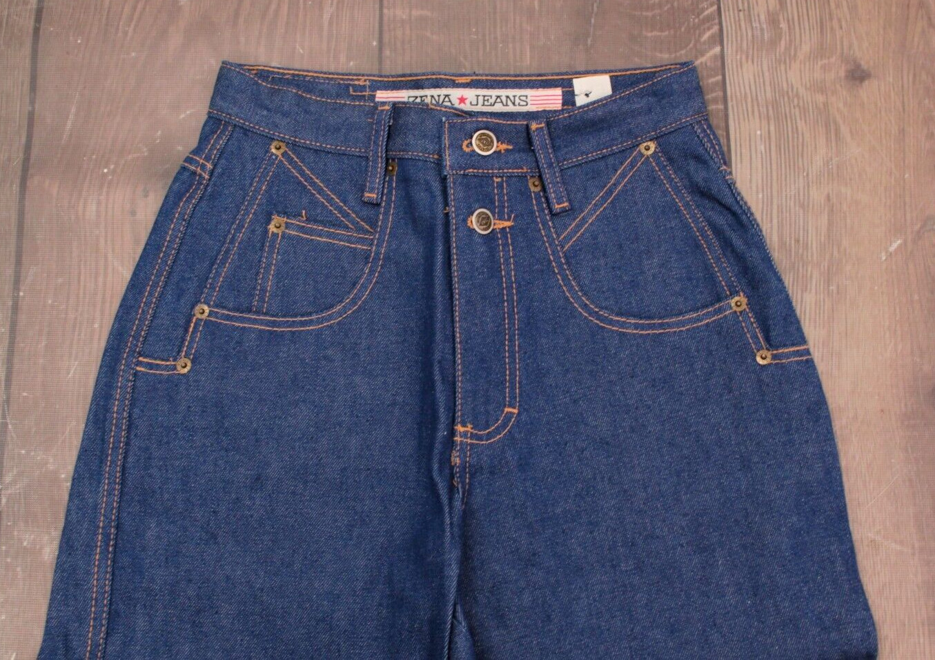 VTG Women’s 80s 90s NOS ZENA Jeans Sz 26″ 1980s 1990s Dark Wash High Waist
