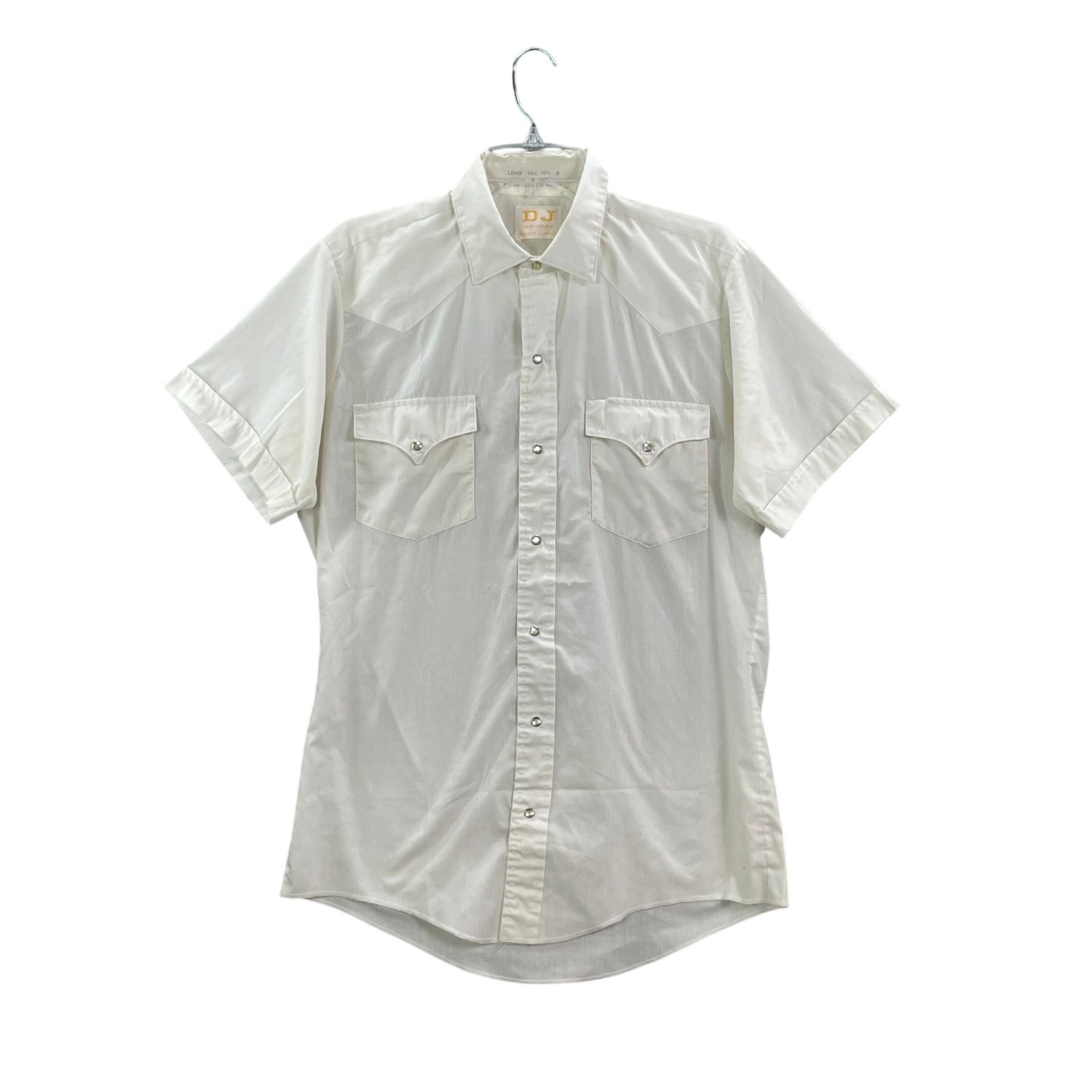 Dickson-Jenkins Western Shirt Women’s 15.5 White Pearl Snap Short Sleeve Vintage