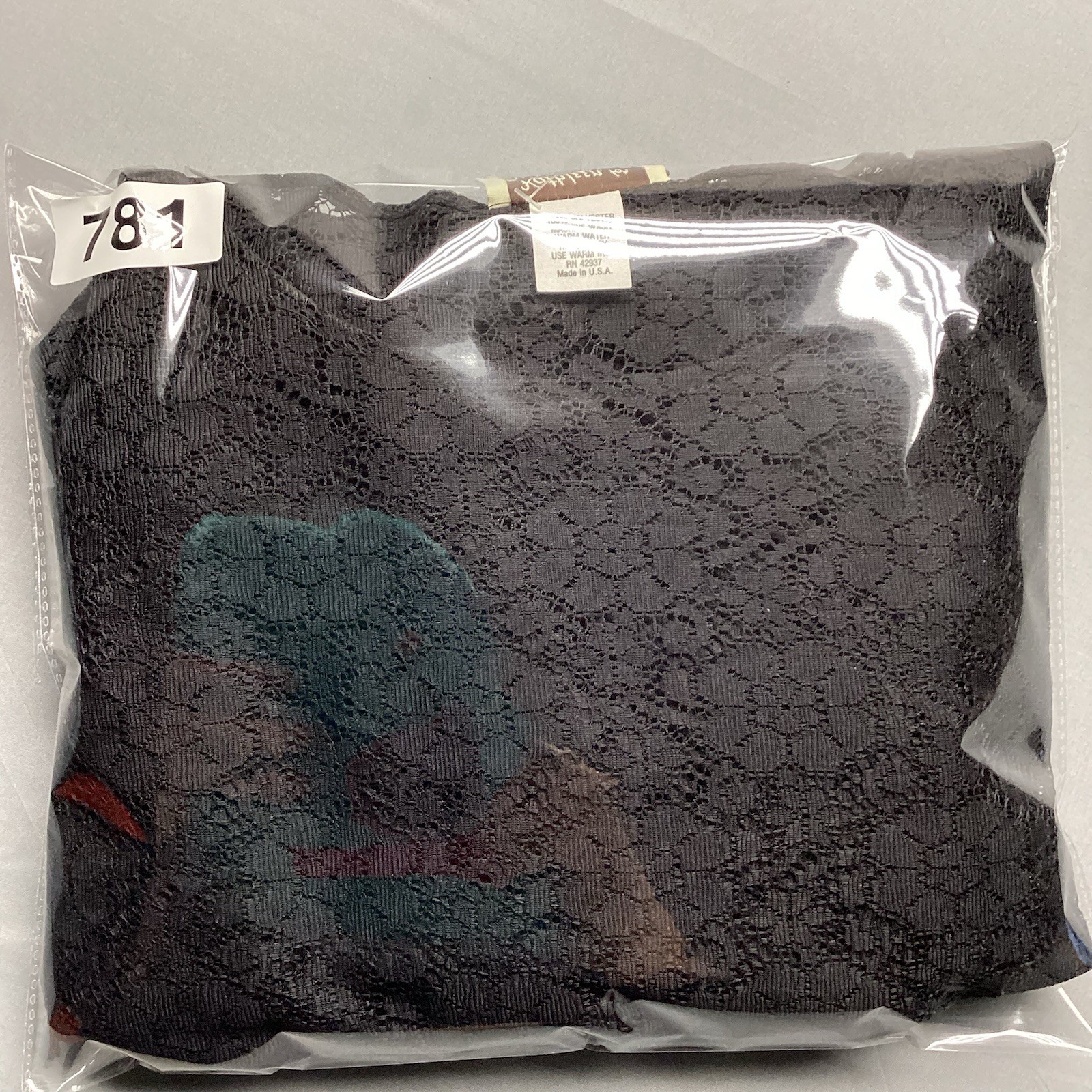 Vintage Kathleen For Sweet Herb Sheer Black Lace Tunic One Size Made in USA