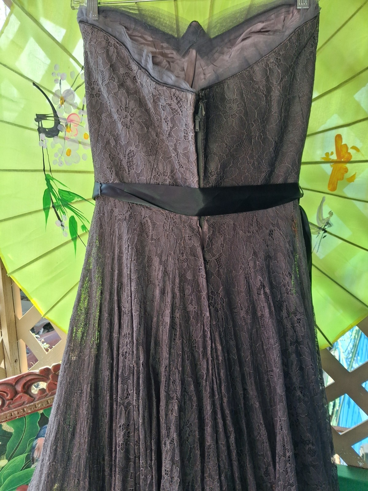 Vintage 40’s Gray Lace Ball Gown, Loads Of Lace And Crinolyn In Maxi Skirt,…