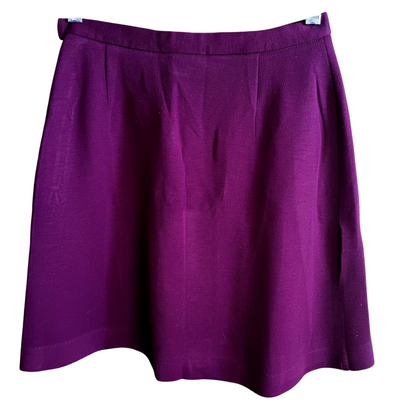 True Vintage Skirt 24″ 24W 7 1970’s Womens pleated Royal Purple Tami California