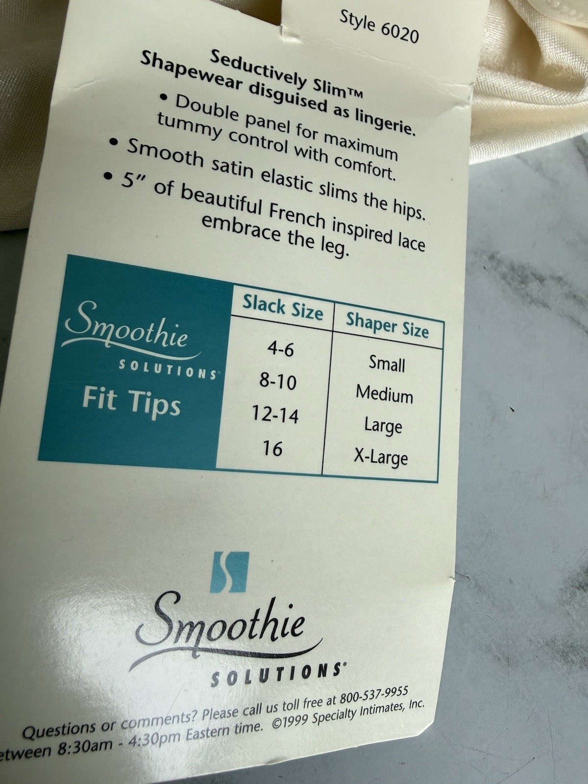Vintage Seductively Slim By Smoothie Girdle No Garter Size M NEW Ivory