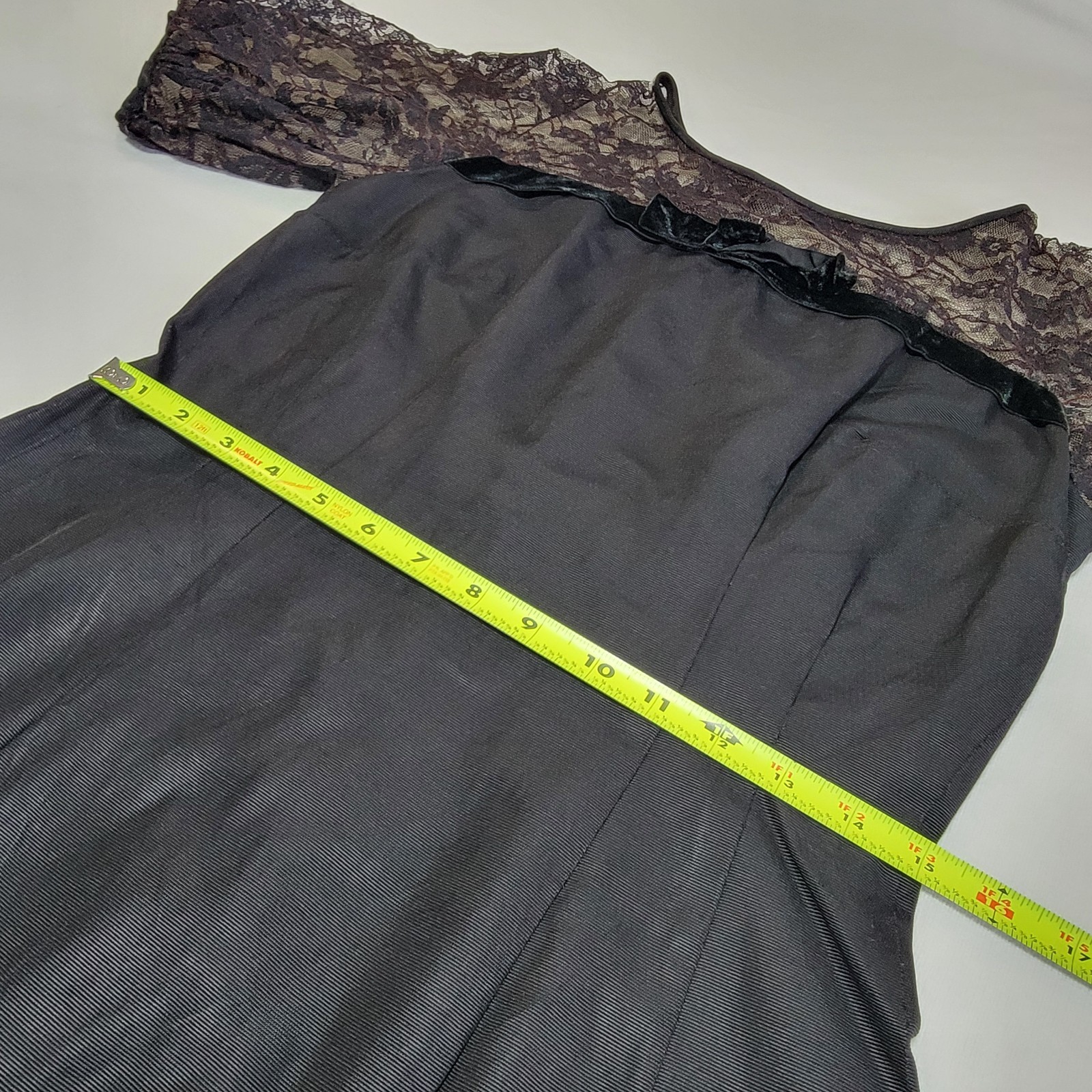Vintage 40s Maxwell Black Lace Cocktail Dress Womens Size S/M