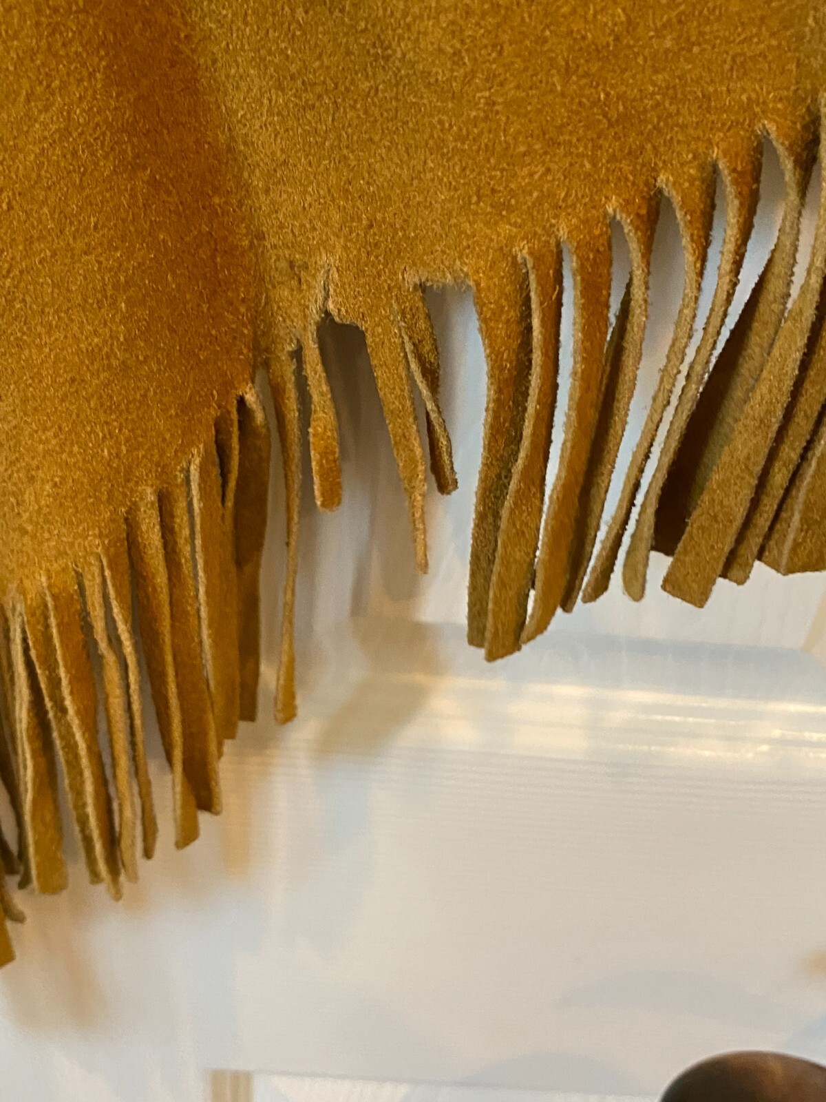 Vintage 1970s Suede Leather Poncho Womens Fringed King of the Ponchos
