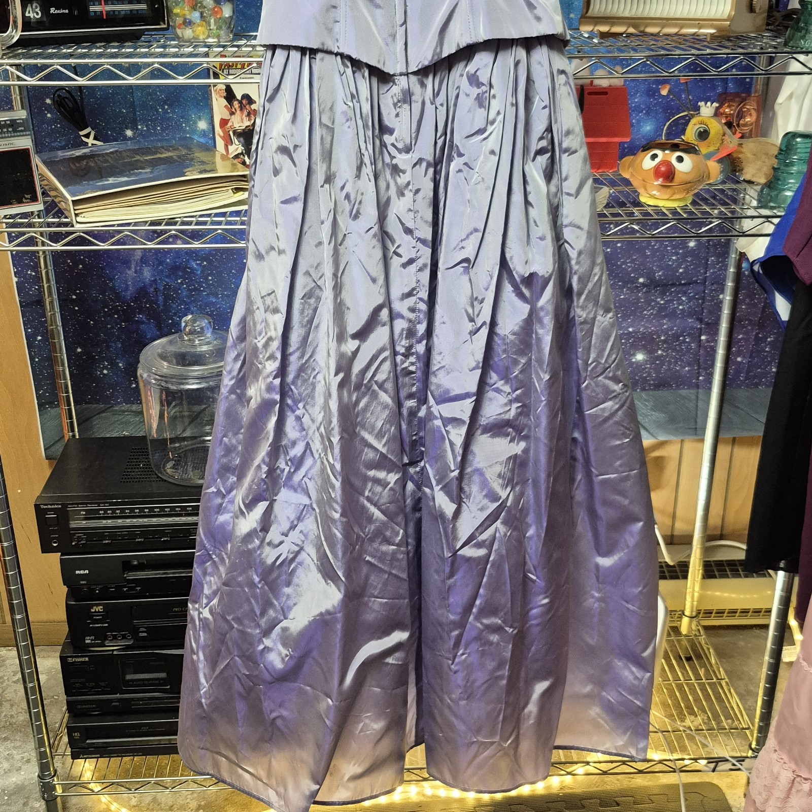 VTG 90s Y2k Gunne Sax Jessica McClintock Iridescent Purple Formal Gown Size 9/10