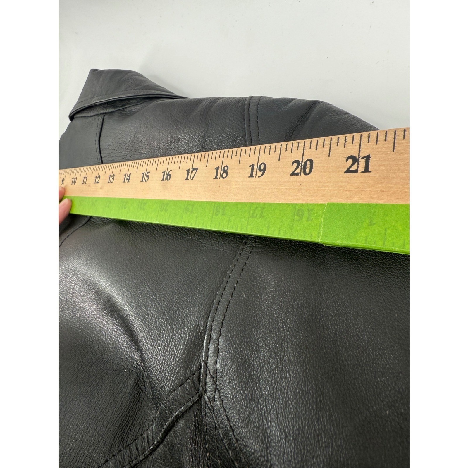 VTG Maurices Trench Coat Medium Women Oversize Leather Belted Black Full Length
